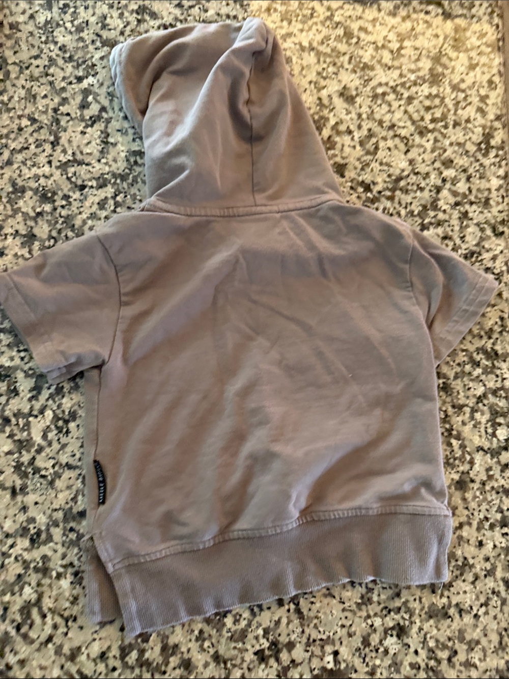 Little Bipsy Kids Short-Sleeve Hoodie Pullover Tee in Beige 12-18M - Picture 3 of 3